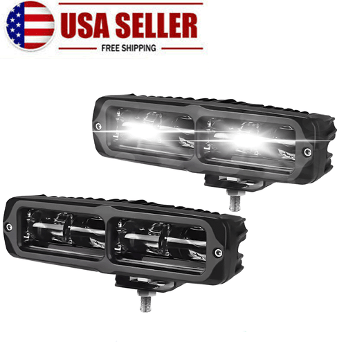 2X 6inch LED Work Light Bar Spot Pods Fog Lamp Offroad Driving Truck SUV ATV 4WD - Bild 1 von 17