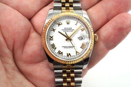 Rolex 116233 Datejust 18k Gelbgold & Edelstahl 36mm mit Papieren um 2007 - Bild 6 von 14