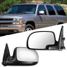 Set For Chevy Gmc Truck Chrome Heated Power Side View Mirrors Left+Right Pair