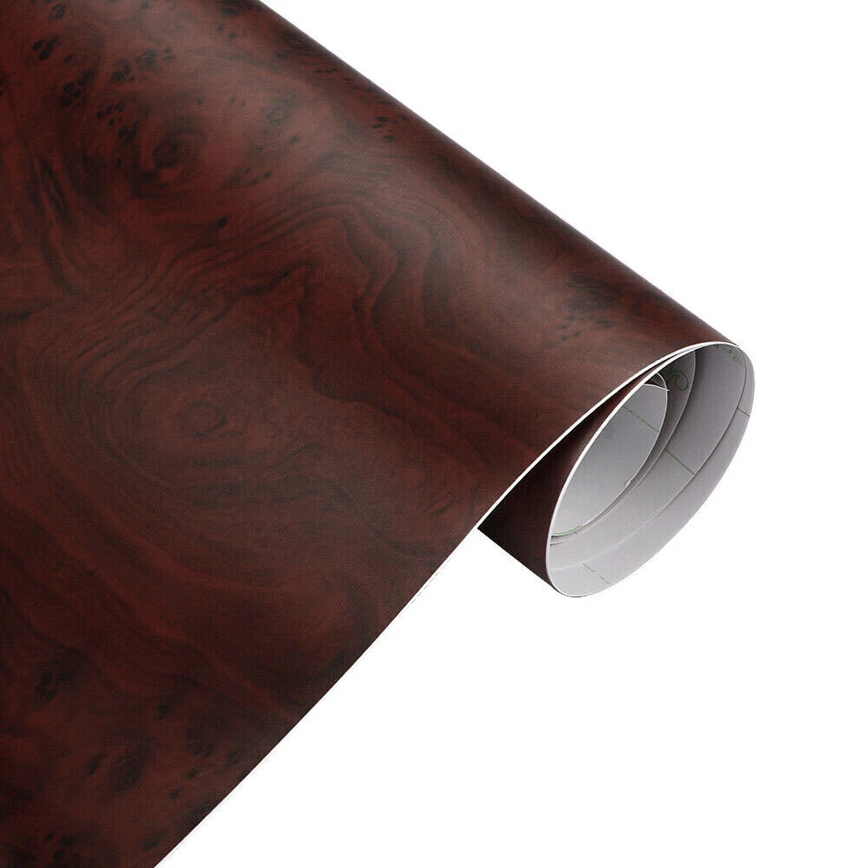 Película adhesiva envoltura de vinilo texturizado grano madera brillante mate hágalo usted mismo accesorios para automóvil Foto 4 de 4