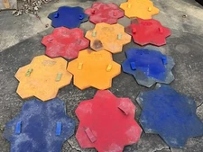 BRICKFORM FM-700 Random Stone Concrete Rubber Stamp Texture Mat Lot Of 12 WOW