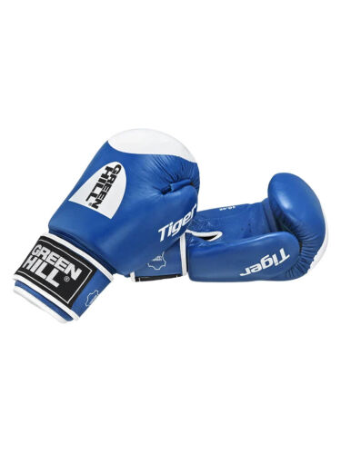 Green Hill Tiger With Target Boxing Gloves Leather Kickboxing Training Sparring