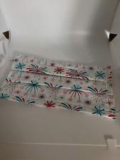 Patriotic Fireworks Washable Double Layer Fabric Face Mask Reusable Cloth