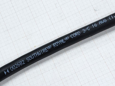 16/3 SOOW Portable Power Cord 250FT - Heavy Duty Outdoor Electrical Cable 600V