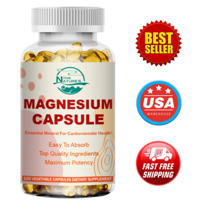Magnesium Glycinate - Fatigue Bone Sleep Health High Strength 120 Mag Capsules