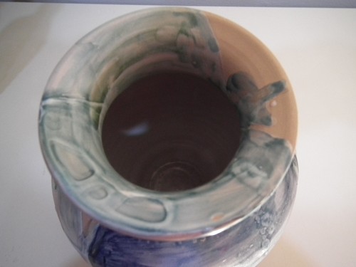 Taormina Terracotta Glazed Vase Italian Pottery signed - Picture 8 of 10