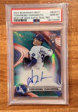 2024 Bowman's Best Yoshinobu Yamamoto Auto #B24-YY Teal Refractor /15 (AU, RC)
