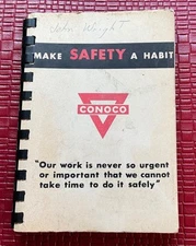 Conoco Gasoline Pocket Sized Book Employee Safety Manual Rare