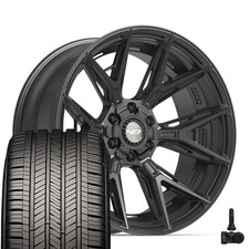 4p40 Black 22x10 Wheels Touring Tires Tpms Set 6 Lug Fits Chevy Gmc