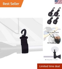 Lightweight Paddle Holder Clips - Non-Rusting Stainless Steel, Set of 4