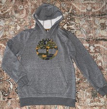 Timberland Boys Hoodie Size Large 14-16 Gray Pullover EUC