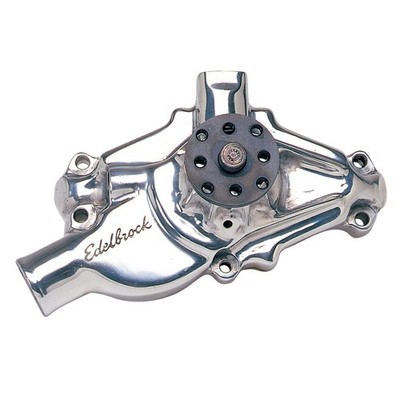 Edelbrock 8820 Water Pump for Small-Block Chevy in Polished Finish (Short)