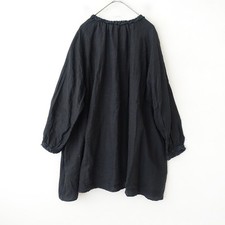 nest Robe Linen Ramie Frill-Neck Tunic Size F 