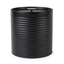 Russell Hobbs Bread Bin Ribbed Large Kitchen Canister Countertop Storage Black