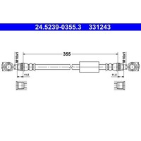 1X Bremsschlauch ATE 24.5239-0355.3 Passend FüR CitroËN Fiat Peugeot