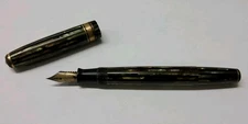 Antique Parker Duofold Striped Fountain Pen Made In USA Ink Writing Desk Scribe 