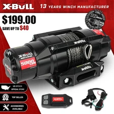 X-BULL Electric Winch ATV Winch Kit 12V 3000LB 4500LB 5000LB Synthetic Rope UTV