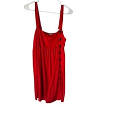 Urban Outfitters Red Sundress Size M Button Front Sleeveless Midi 100% Lyocell