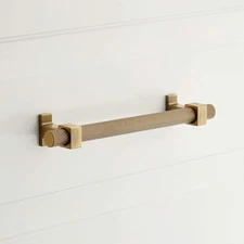 Signature Hardware 462366 Andrex 6-5/16" Center to Center Bar Pull-Antique Brass