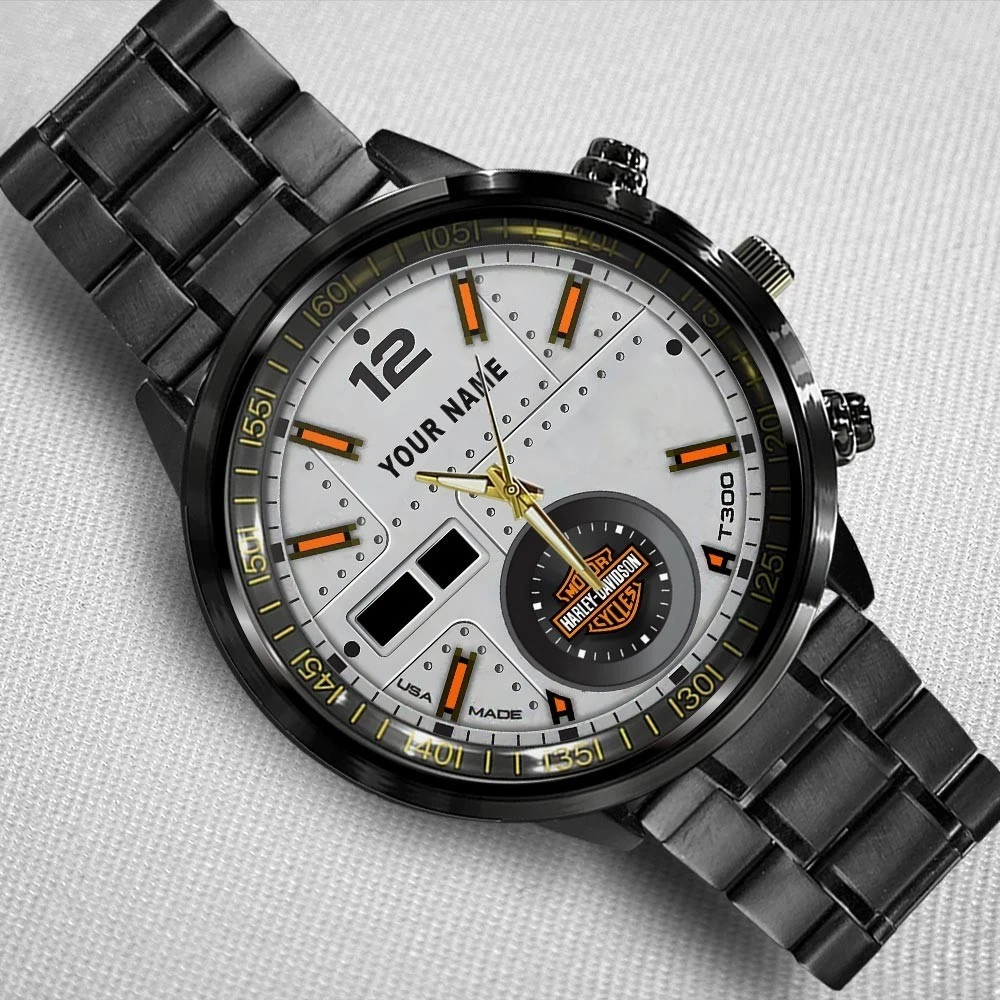 Harley Motor Racing  Davidsonn Black Stainless Steel Watch For Men