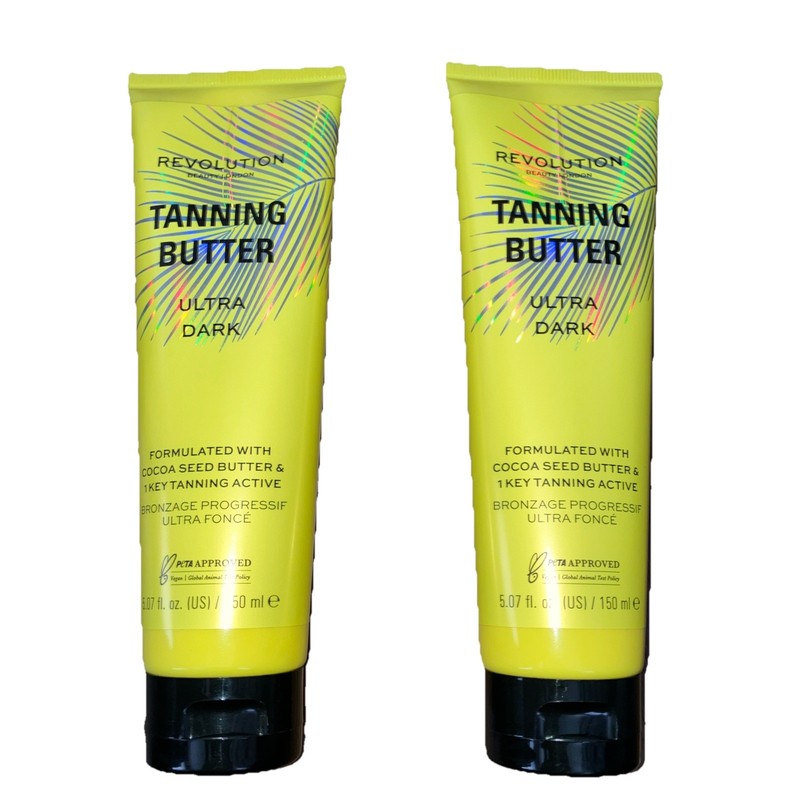 2 Revolution Beauty Tanning Body Butter Ultra Dark Tan 5.07Oz Each Lot Of Two