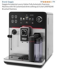 Gaggia Accademia Luxury Italian Fully Automatic Espresso Machine with 19...