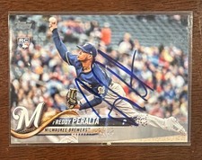 Freddy Peralta Signed 2018 Topps RC Baseball IP Auto Autograph Brewers Mets! B