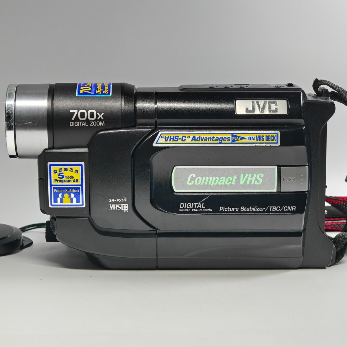 JVC GR-FX14E Camcorder VHSC Tape 700x Zoom Vintage Video Camera +