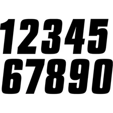 Factory Effex 7" Factory Numbers - Black - 08-90087