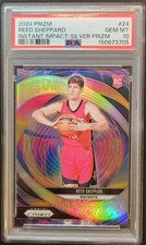 2024-25 Panini Prizm #24 - Reed Sheppard Instant Impact-Silver Prizm (RC) PSA10