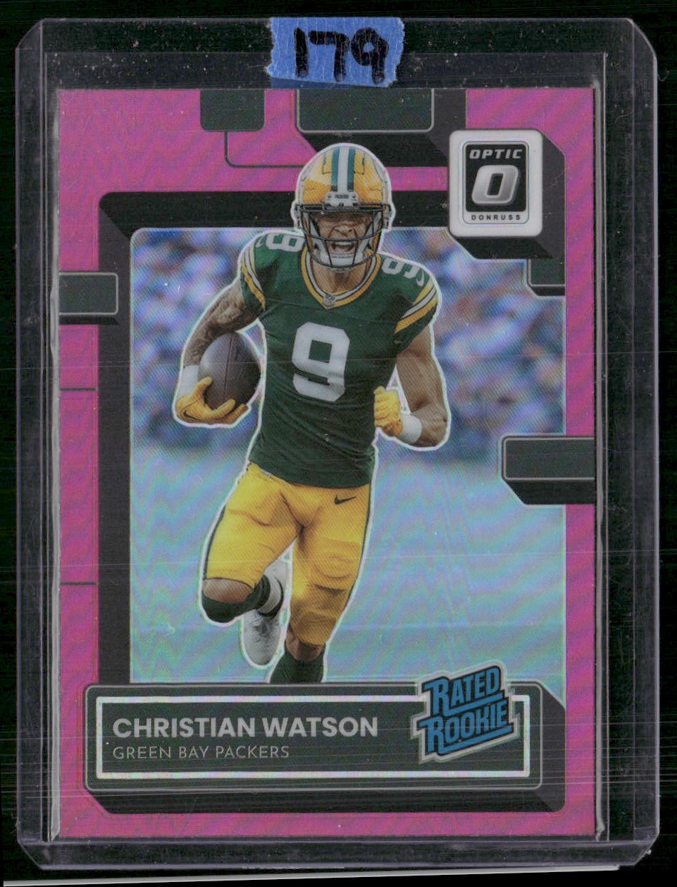 2022 Donruss Optic #219 Christian Watson Pink