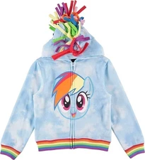 My Little Pony Magical Rainbow Dash Cosplay Hoodie for Girls - Super Soft &...
