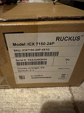 New Ruckus ICX 7150-24P 24-Port Gigabit Layer 3 Managed Switch ICX7150-24P-4X1G