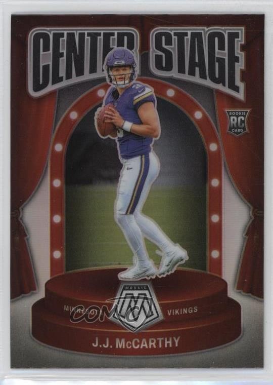 2024 Panini Mosaic Center Stage Silver Prizm JJ McCarthy #9 Rookie RC 1nr7