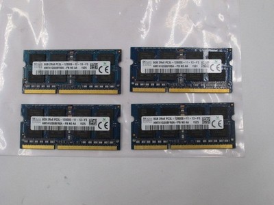 SK hynix 32GB (4X8GB) 2Rx8 PC3L-12800S 1600MHz SO-DIMM DDR3 Ram HMT41GS6BFR8A-PB