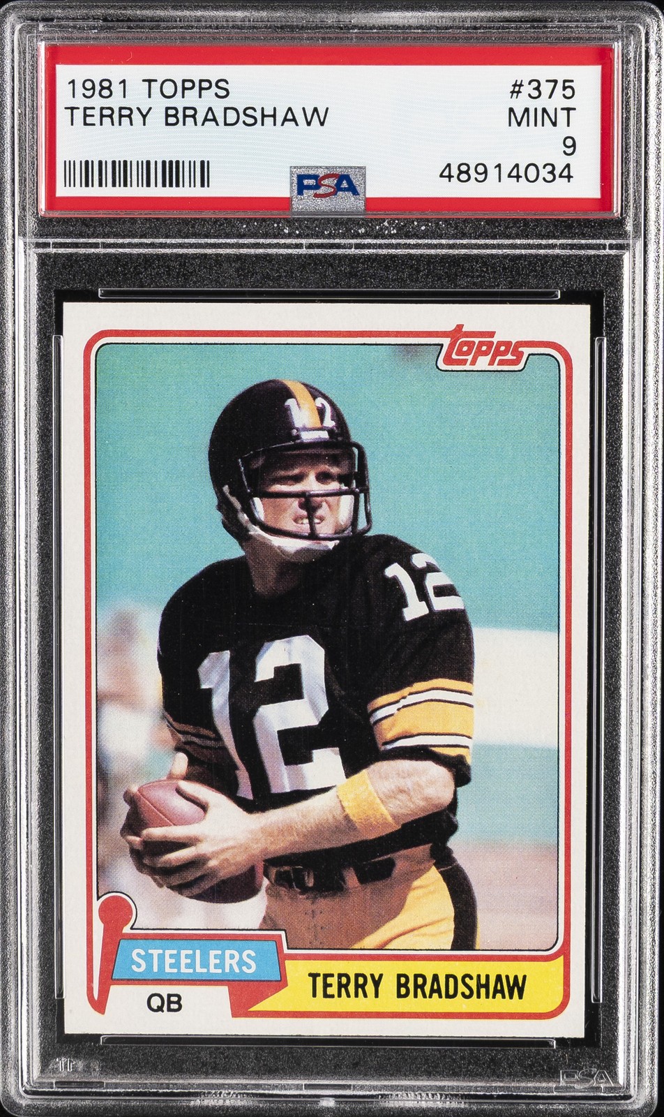 1981 TOPPS #375 TERRY BRADSHAW PSA 9