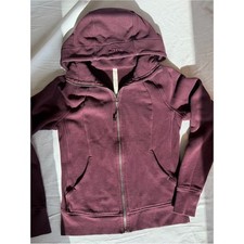 Lululemon Scuba Full Zip Hoodie Plum Burgundy Size 6