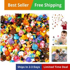 Rubber Duck 100 Pack for Jeeps Bath Toy Assortment - 2.3 Inch Bulk Floater Du...