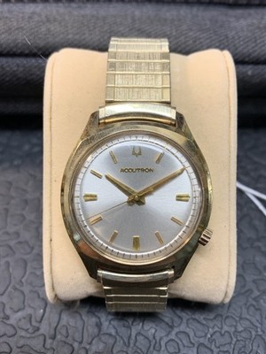 Vintage 1970s Bulova Accutron 4 oclock Crown Runs General Motors Retirement
