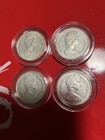 Canada 25C 1965-66 Elizabeth II Caribou Reverse .800 Silver Coin Lot of 4 — photo 3