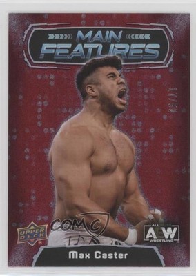2022 Upper Deck AEW All Elite Wrestling Main Features Red 17/50 Max Caster 0f1g