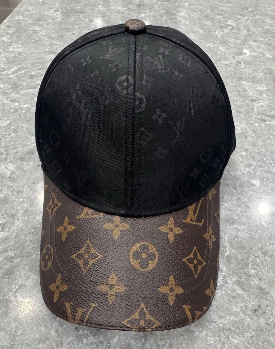 Louis Vuitton LV Monogram Get Ready Baseball Cap Hat Black And Brown 2 Tone