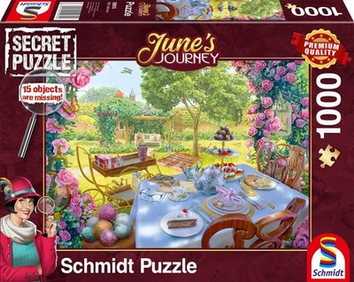 Schmidt Spiele 59974 Junes Journey Tea In The Garden Jigsaw Puzzle 1000 Pieces