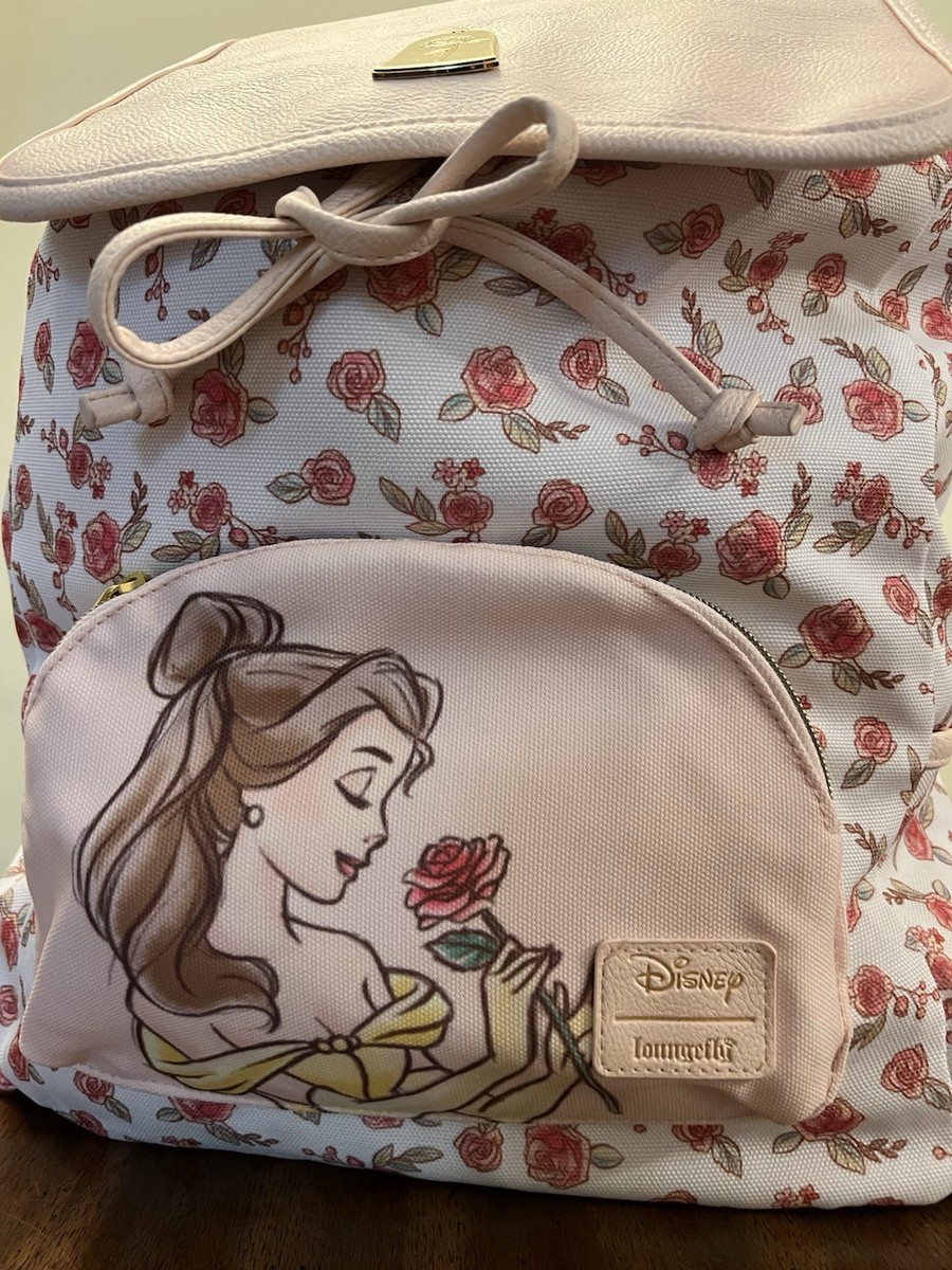 Rare Discontinued Loungefly Disney Belle La Rose Creme 