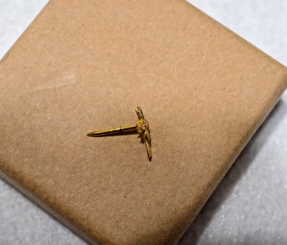 RGC Black Hills Gold Pendant 10K Cross Tie Tack Pin - Image 4 of 4