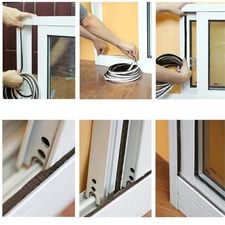 3M 5M Brush Strip Adhesive Door Window Sound Insulation Sealing Windproof