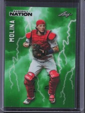 2026 Leaf Baseball Nation #PB-39 Yadier Molina Green Lightning #/25