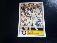 Dave Winfield NY Yankees 1986 Topps All-Star Game FADED RED BACK Oddball
