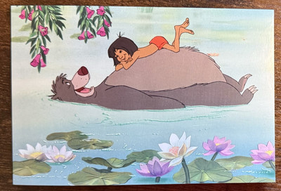 Baloo & Mowgli lThe Jungle Book Postcard #5427 Card Tag Ephemera Scrapbook