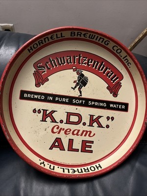 Hornell Brewing Co. Schwartzenbrau K.D.K. Cream Ale 1940's 12'' NY Beer Tray
